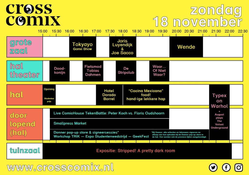 Blokkenschema Cross Comix 2018