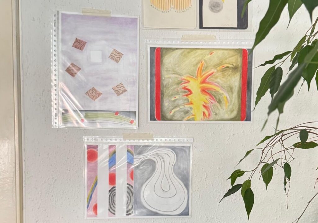 Works on the wall by Hilal Uzuner